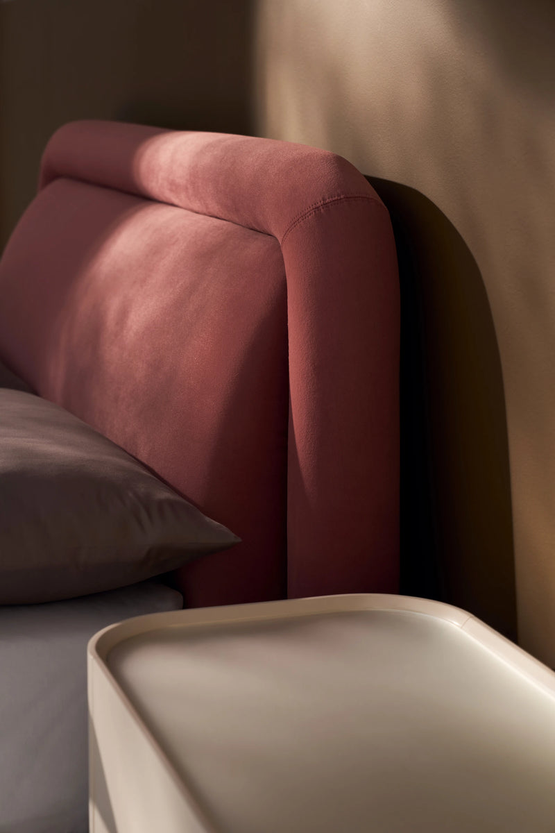 Bold King Bed - Dusty Rose