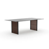 Pinstripe Dark Slatted Dining Table - main image