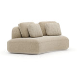 Sasso LAF Curved Armless Loveseat - Oatm - primary image