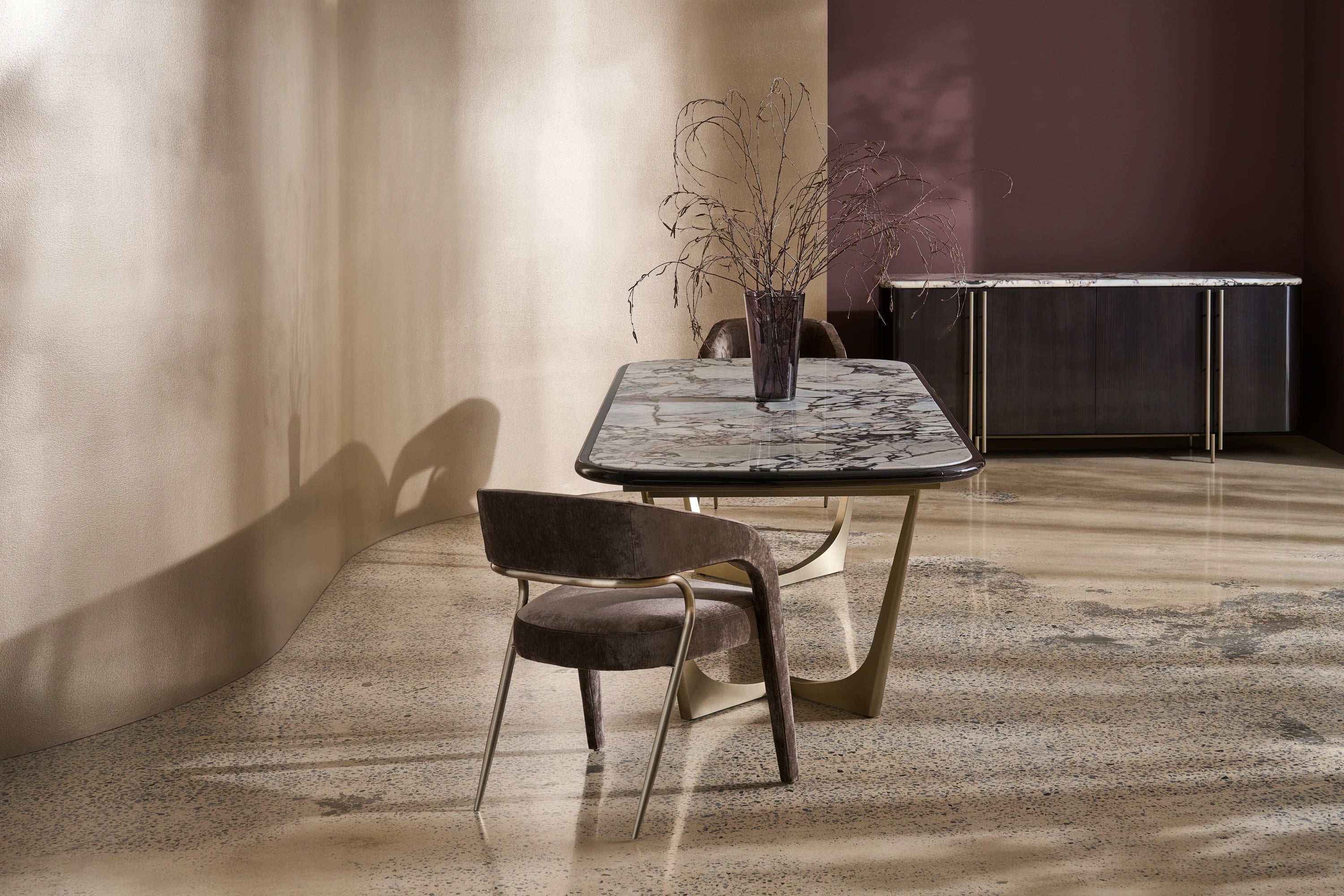 Gazelle Dining Chair - Mink in room - angle 1