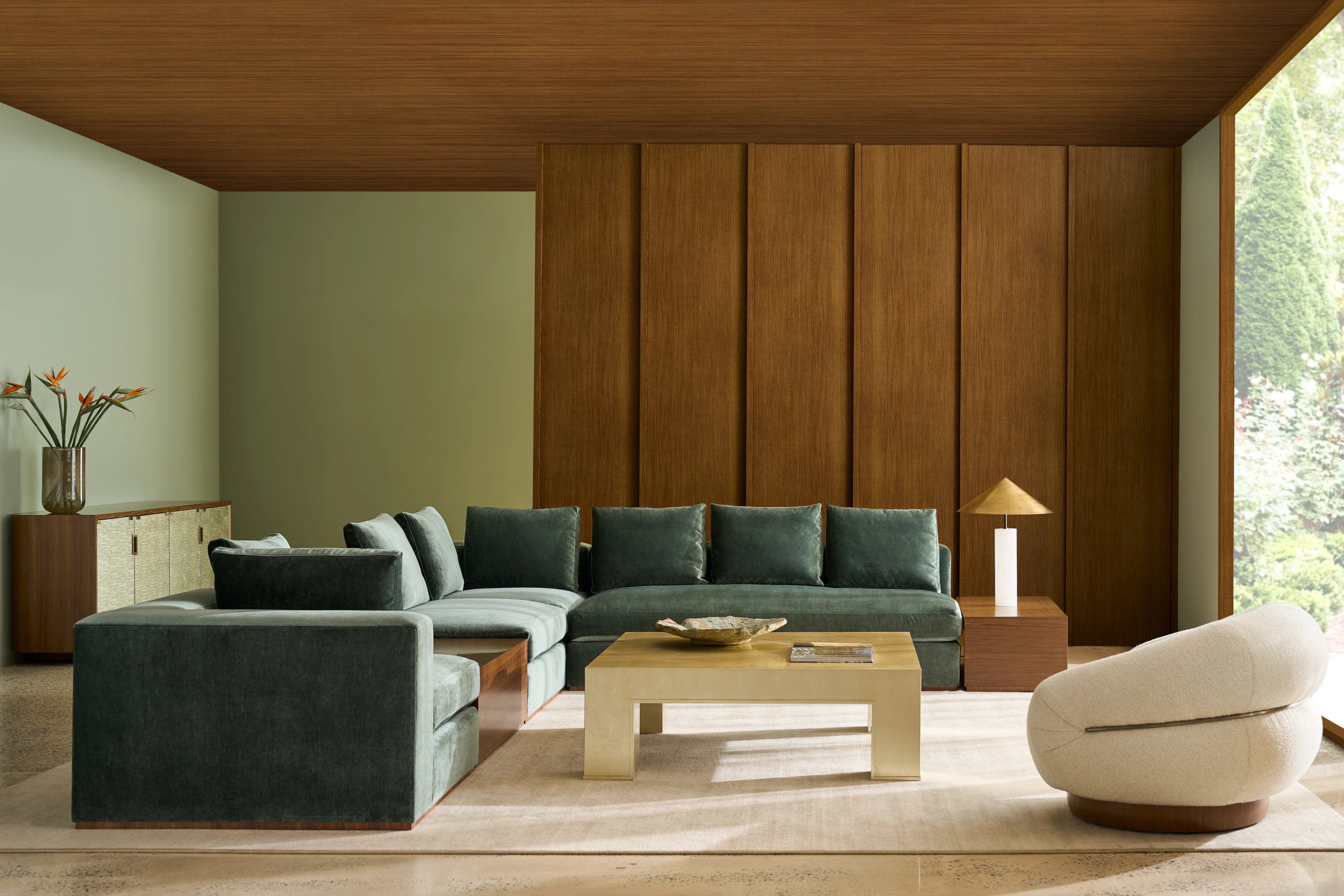 Bello Armless Sofa in room - angle 1