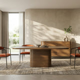Atom Dining Table - Chocolate Nougat in room - angle 8.0