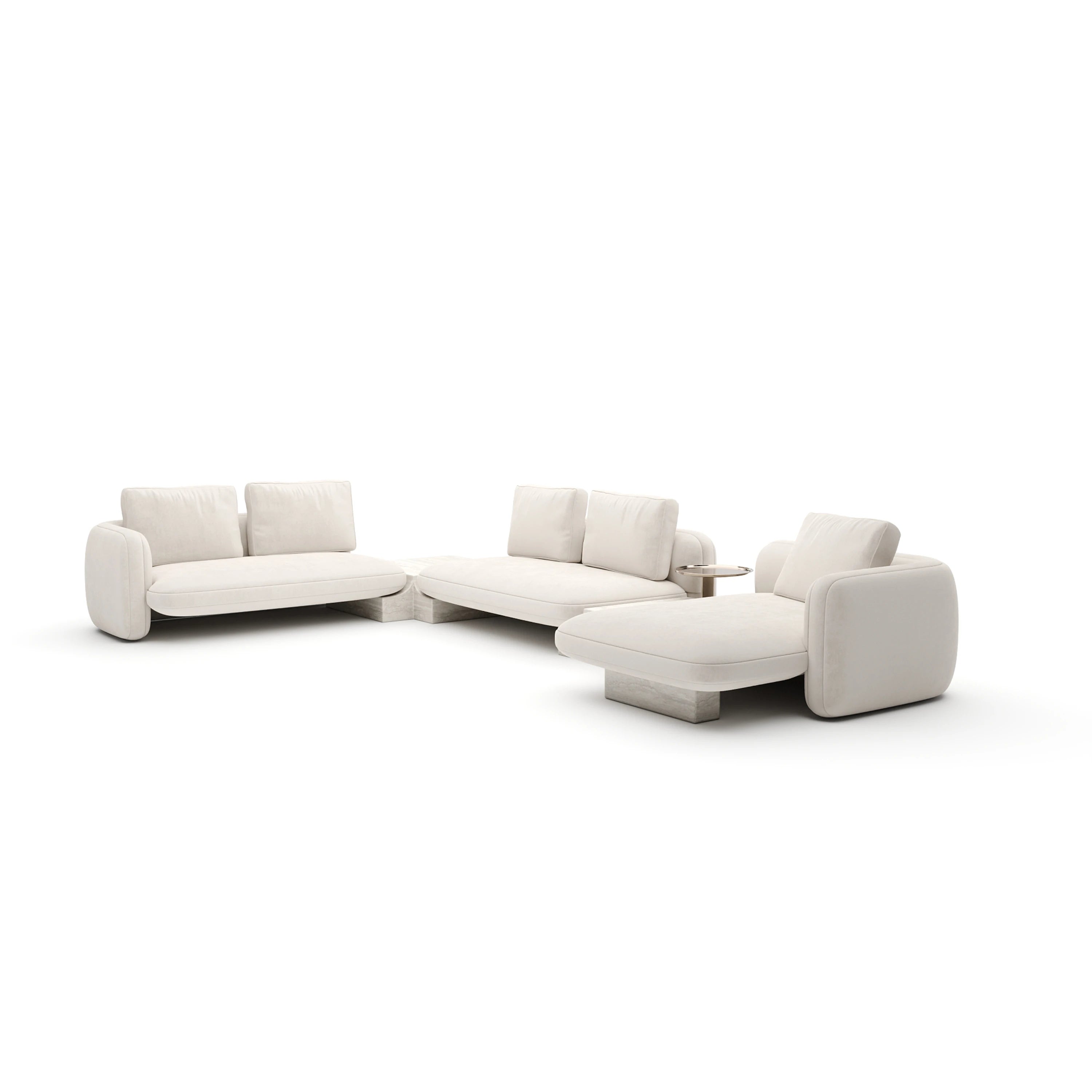 Overlap 5Pc Left Sectional Ecru - main image