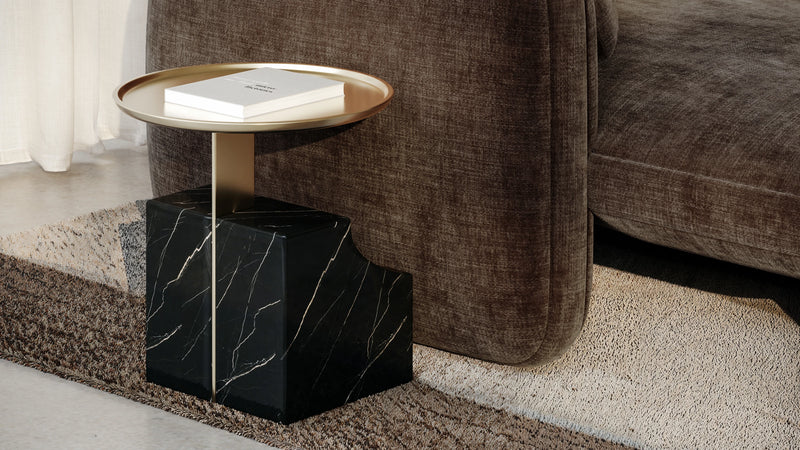 Overlap Sectional Accent Table Dark