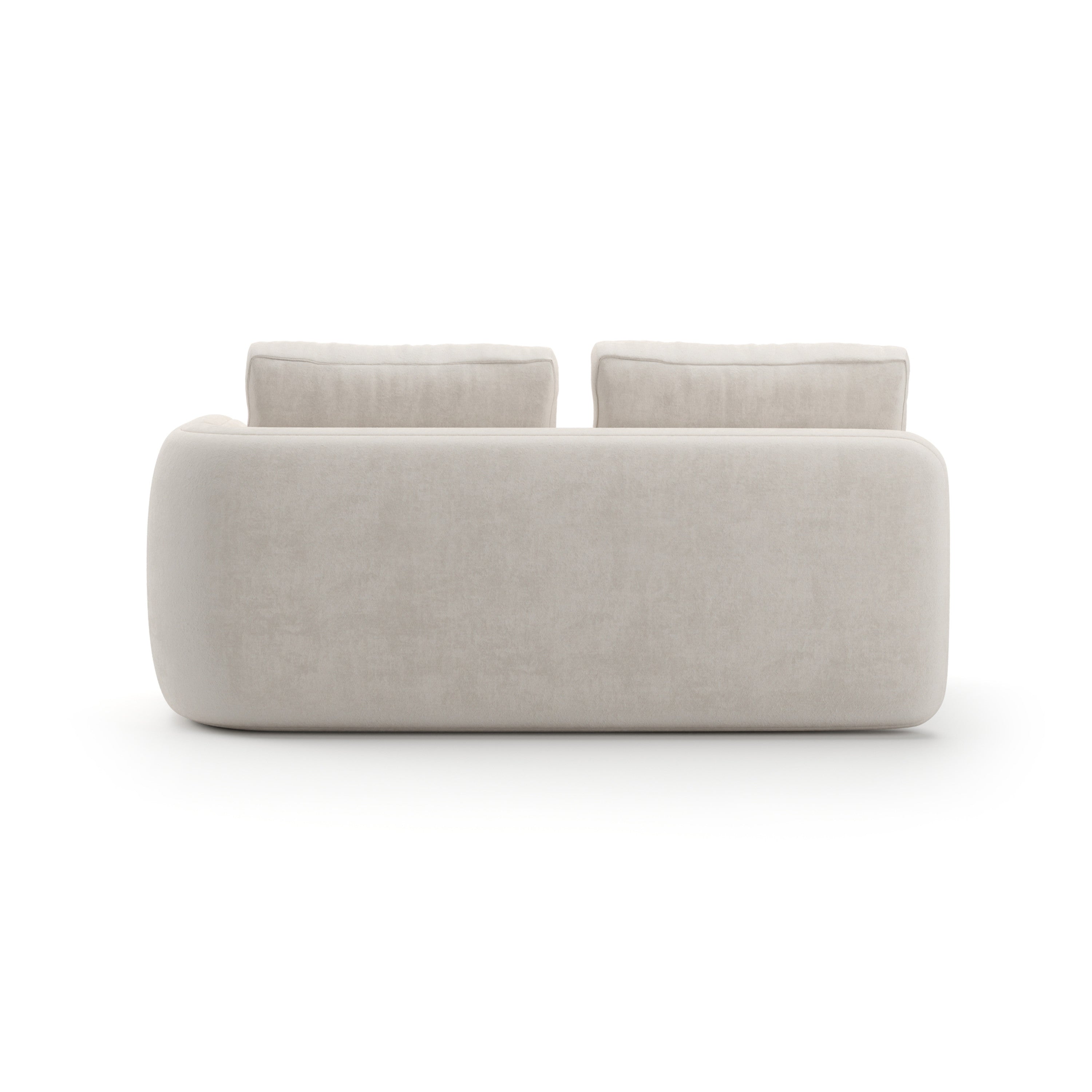 Overlap Raf Loveseat Ecru - 3rd angle