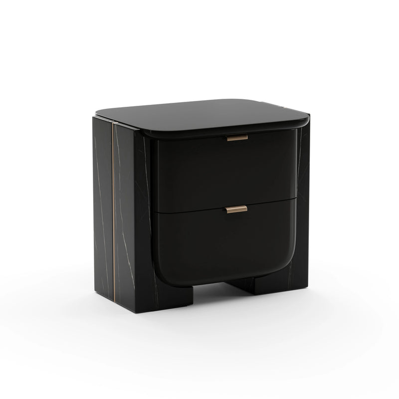 Overlap Small Nightstand Dark