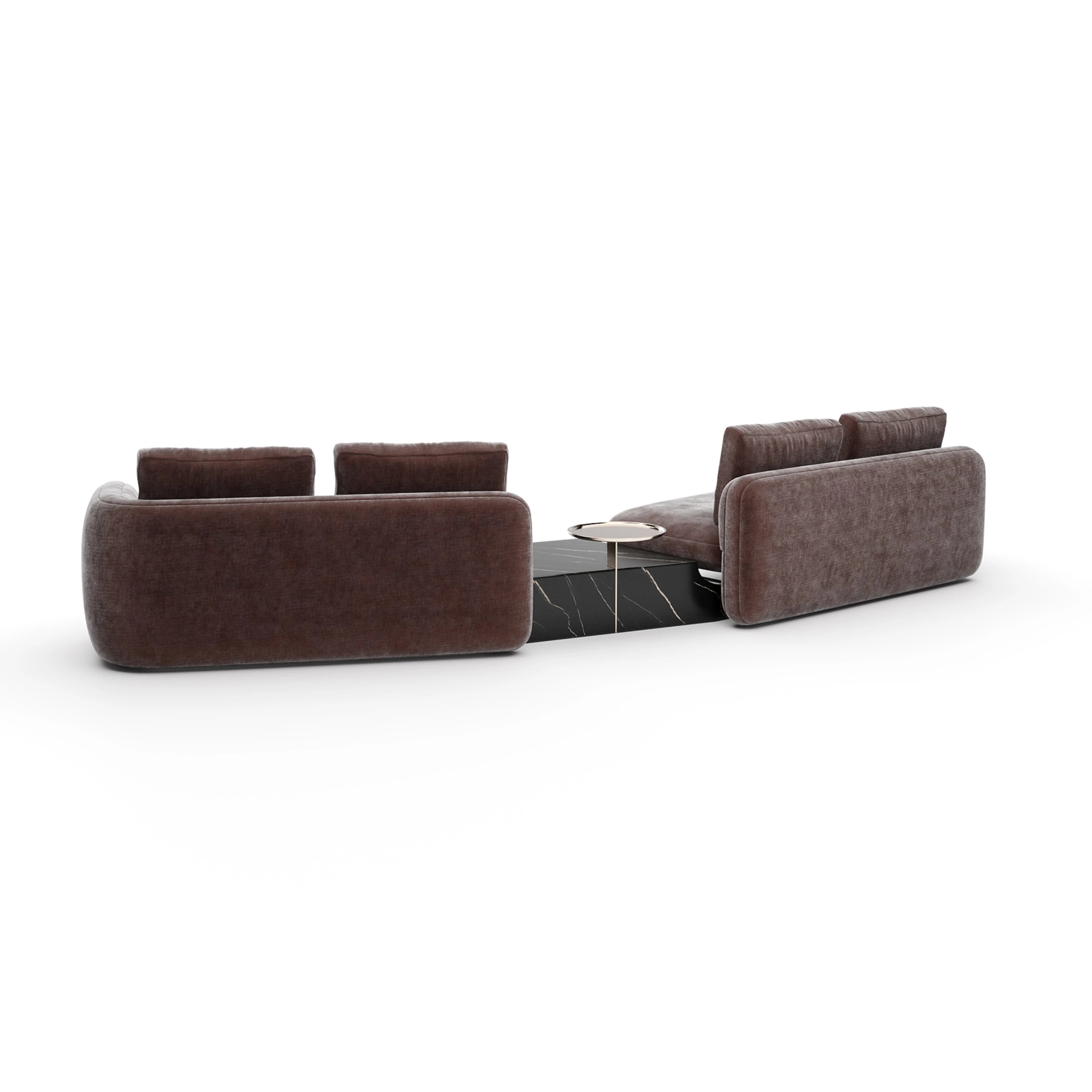 Overlap Left Bumper Sectional Dk Taupe - 3rd angle