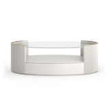 Love Oval Cocktail Table - Matte Pearl