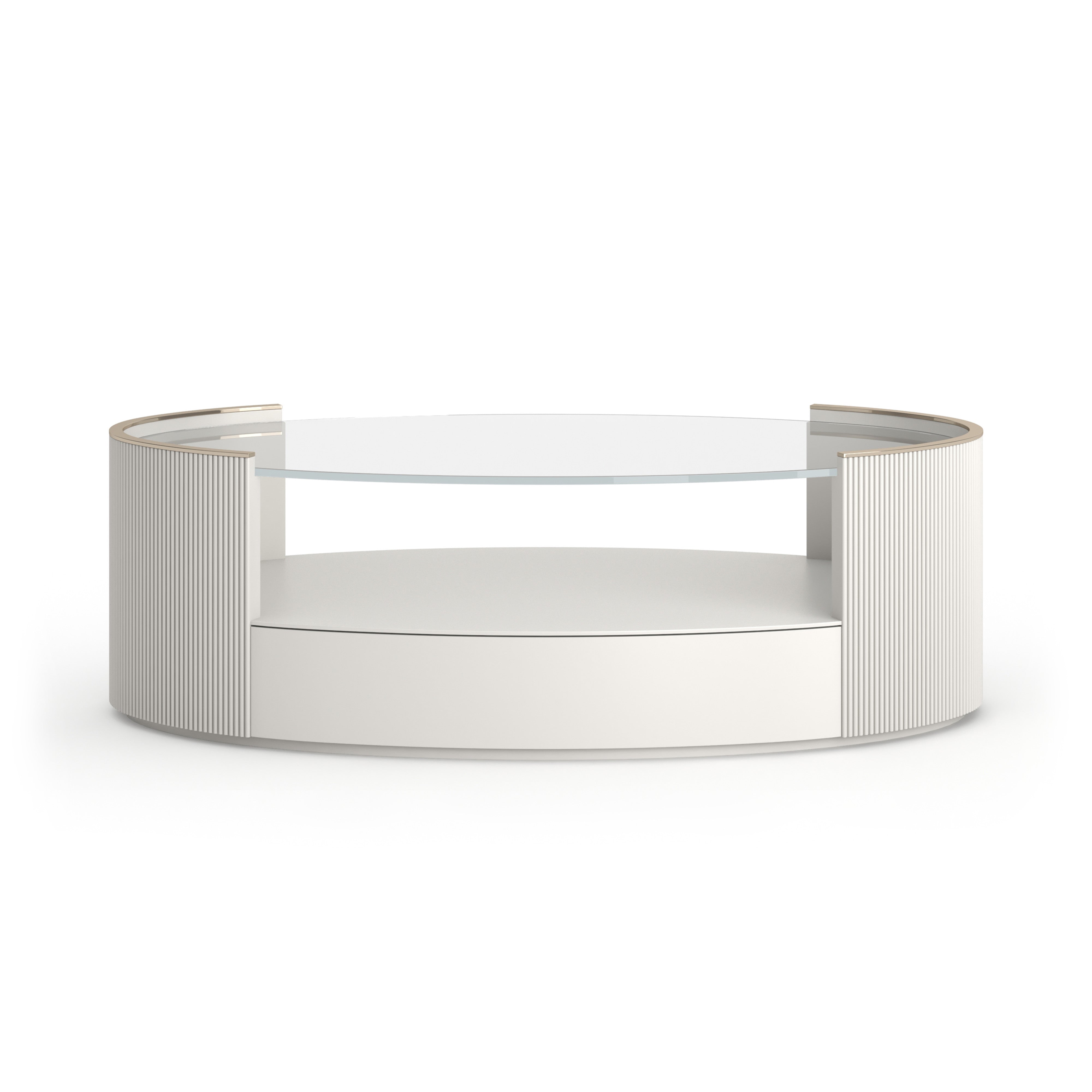 Love Oval Cocktail Table - Matte Pearl