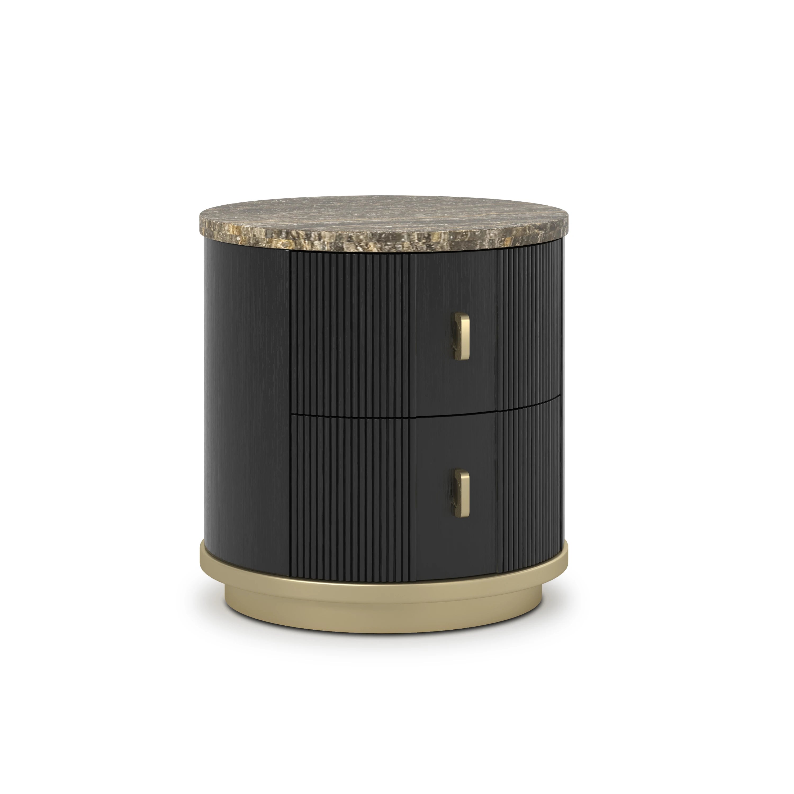 Rhythm Small Round Nightstand - Dark - primary image [data-sku='CLA-026-067']