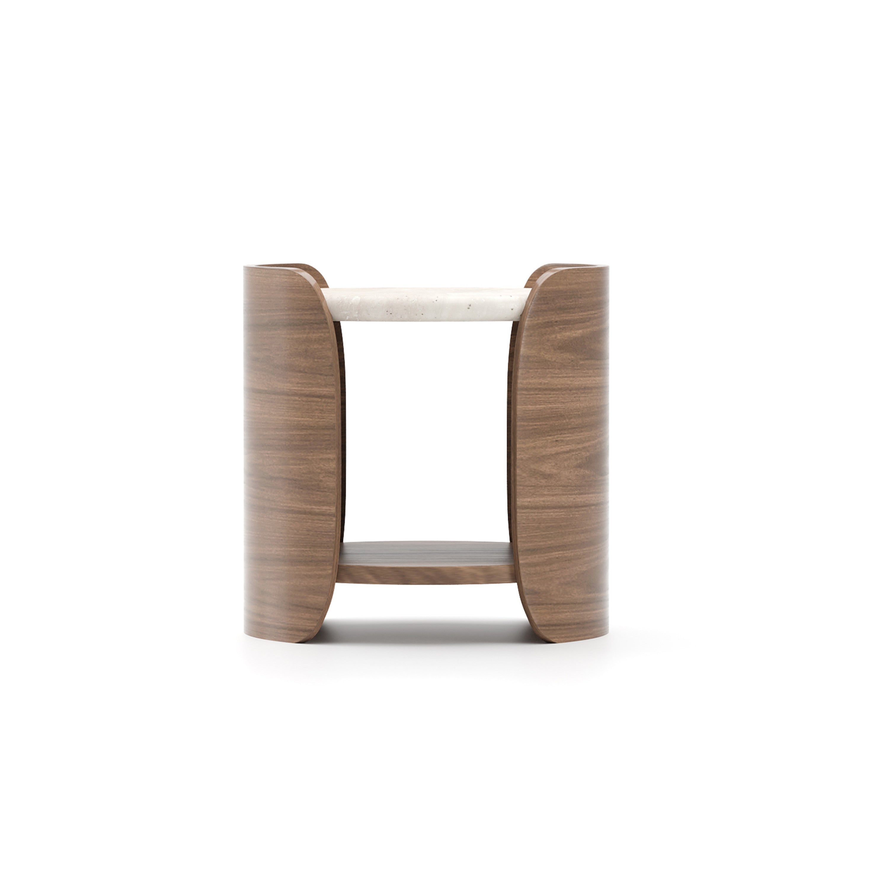 Fleur Side Table W/ Wood Shelf - main image