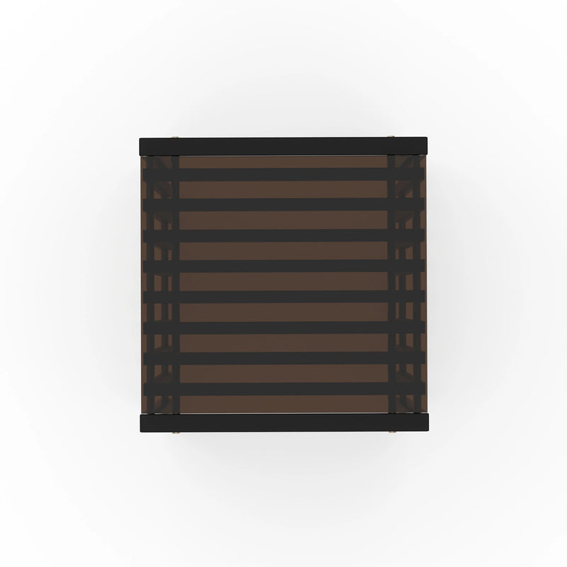 PINSTRIPE DARK END TABLE