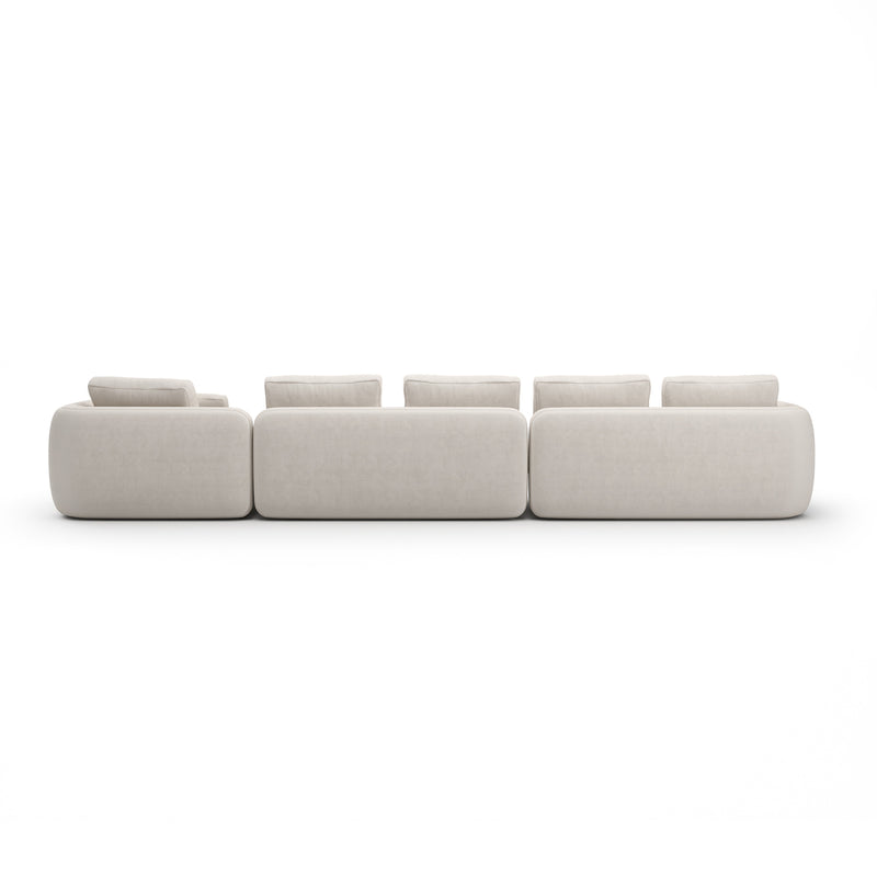 Overlap Right Chaise Sec Large Ecru