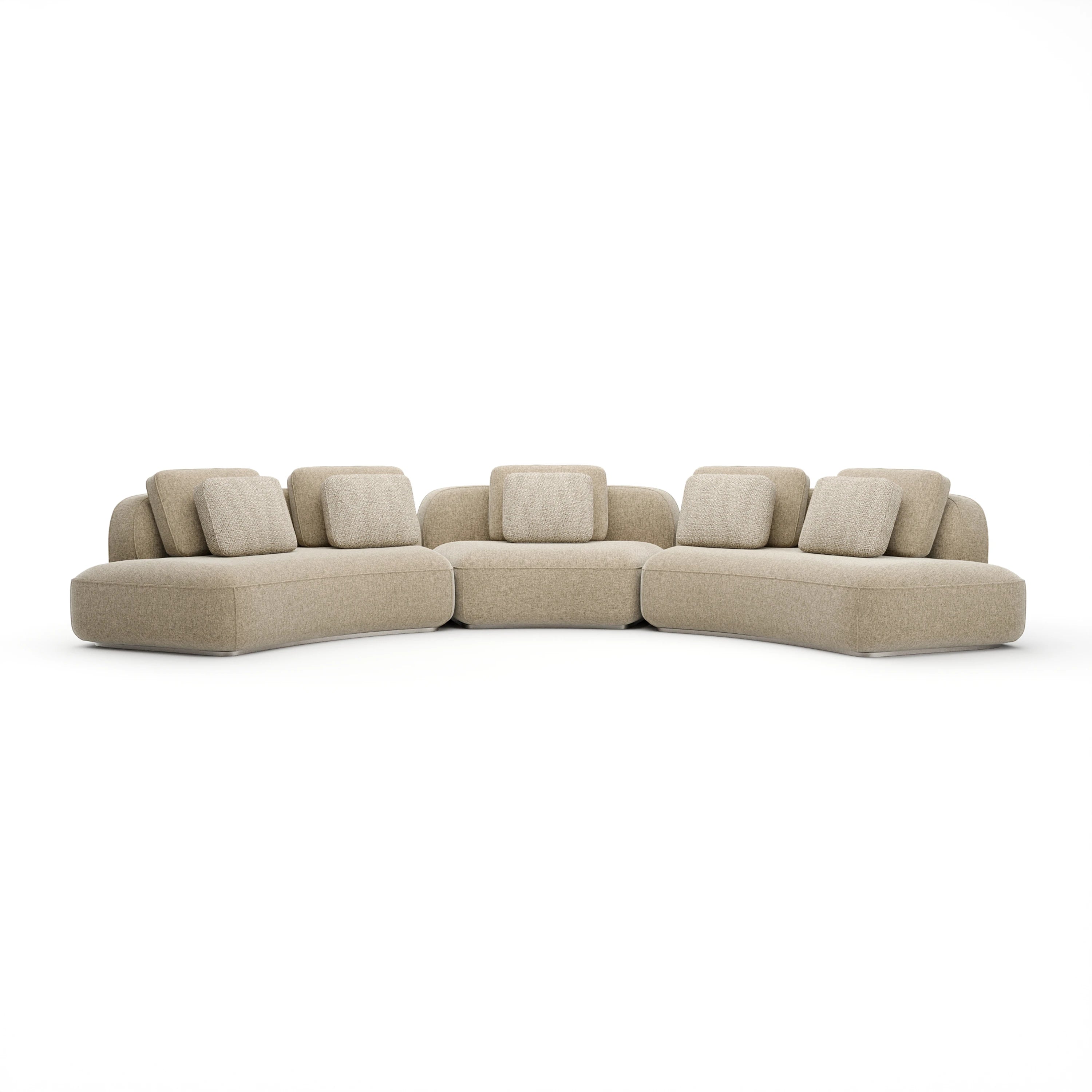 Sasso 3Pc Sofa - Oatmeal - primary image