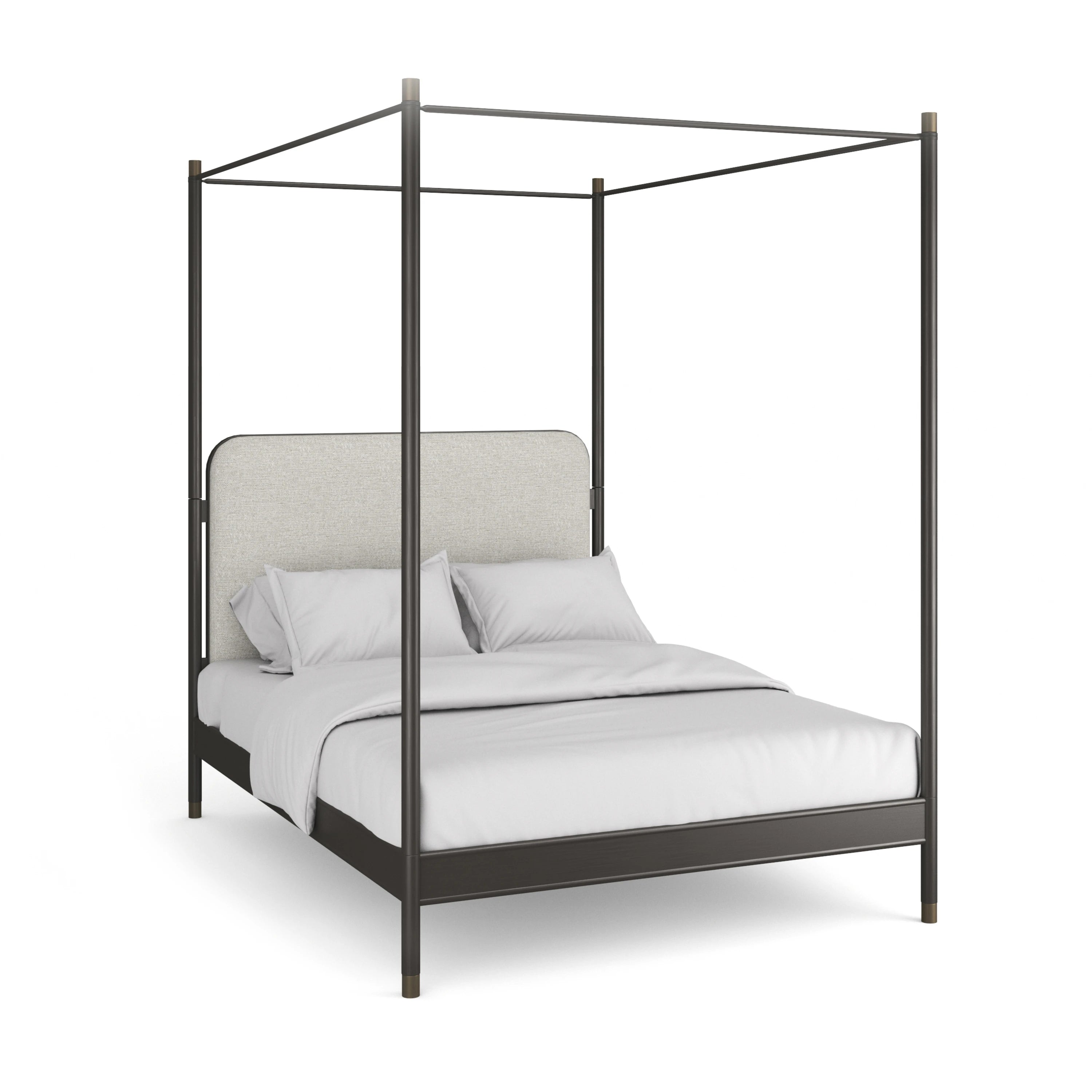 Campaign King Bed With Canopy - main image