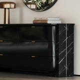 Overlap Dresser Dark in room - angle 1