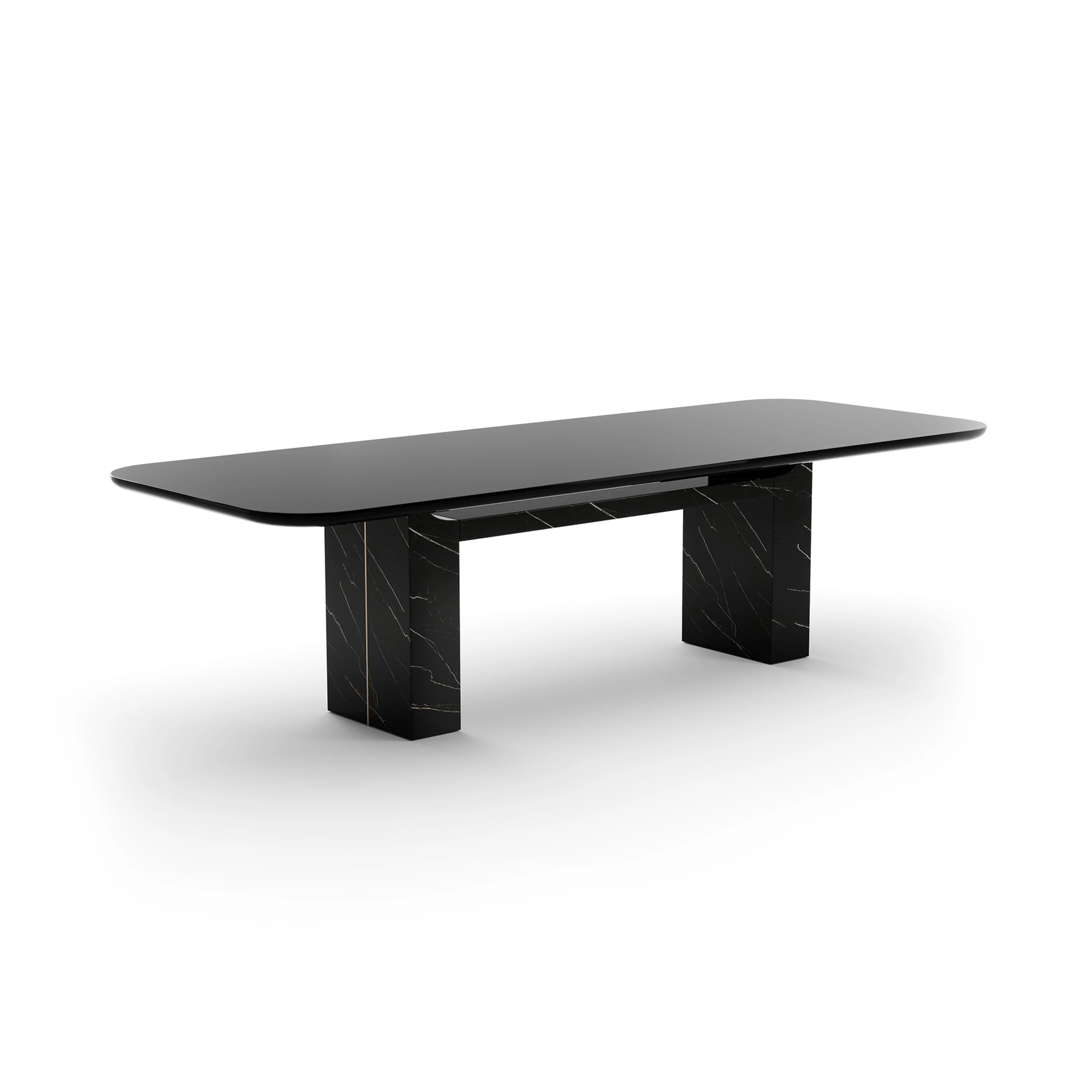 Overlap Rectangle Dining Table Dark - main image