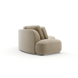 Sasso 2Pc Curved Sofa - Oatmeal - 2nd angle