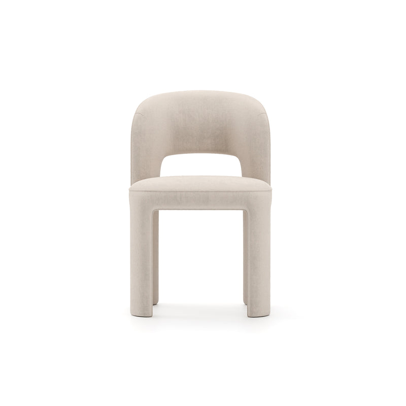 Overlap Side Chair Ivory