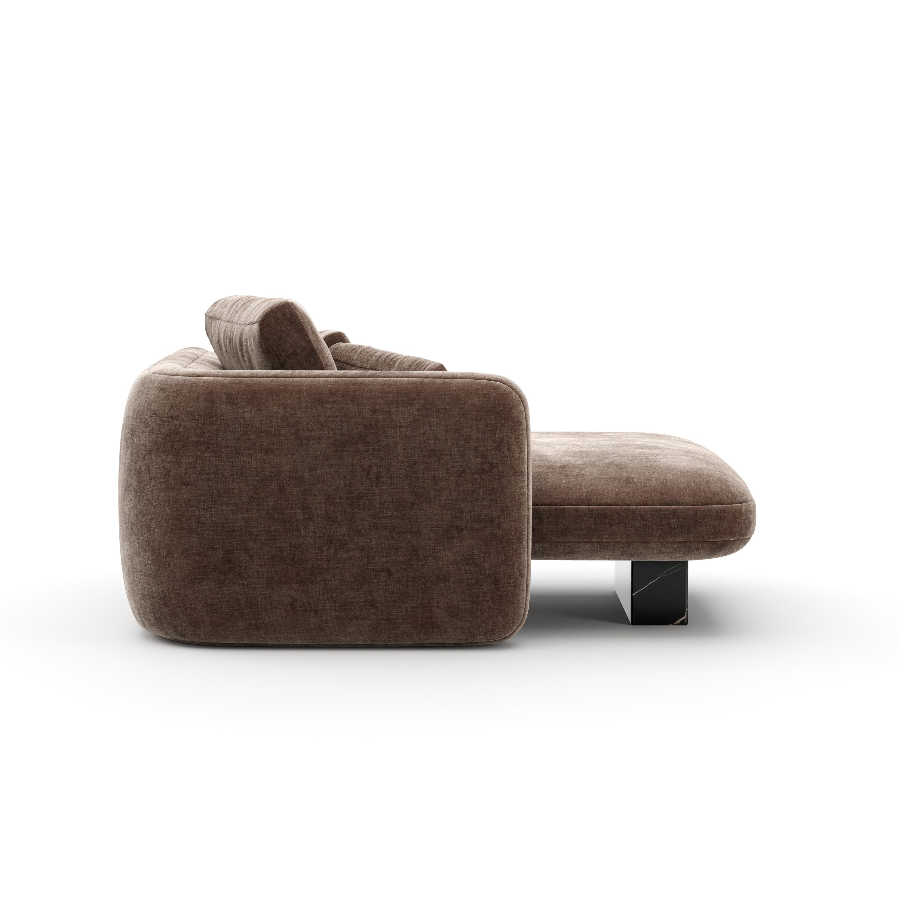 Overlap Laf Chaise Dark Taupe - 2nd angle