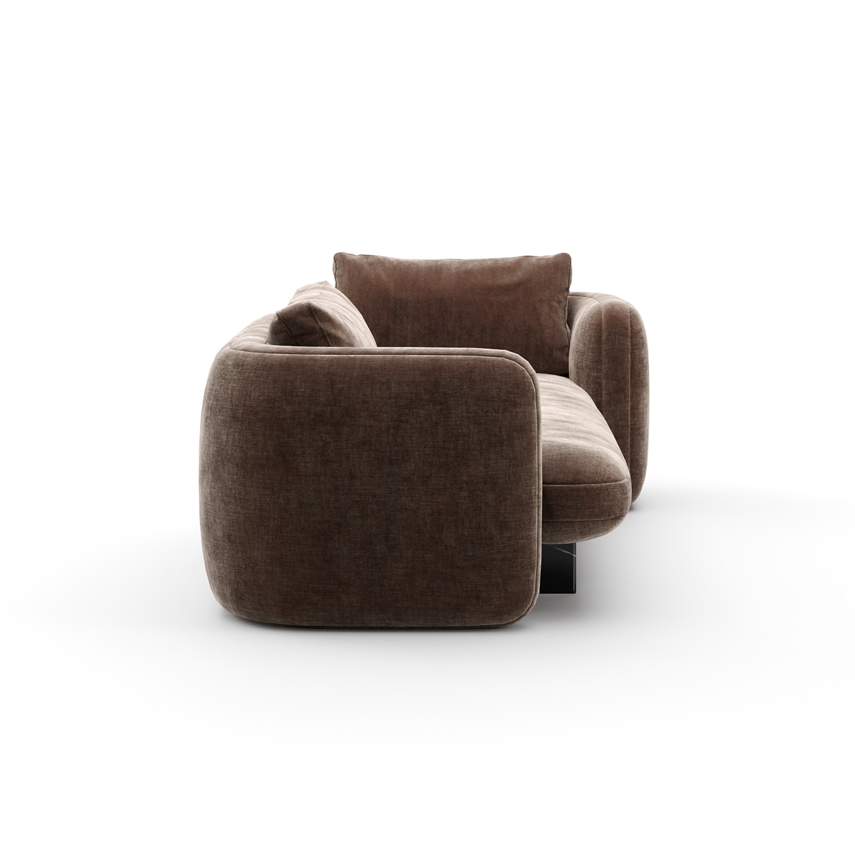 Overlap Bedroom Chaise Dark Taupe - 2nd angle