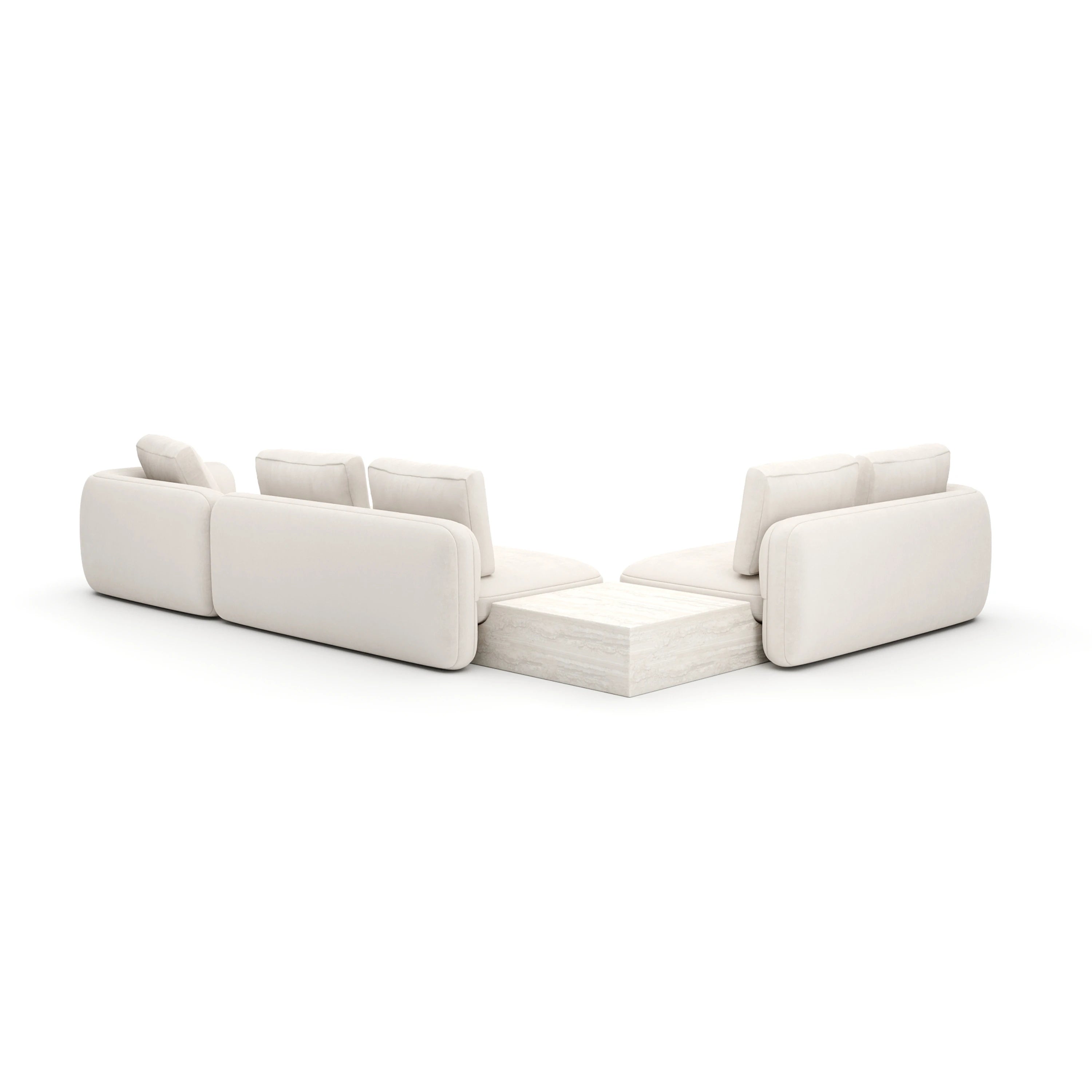 Overlap Large Rt Chaise Sec Ecru - 3rd angle