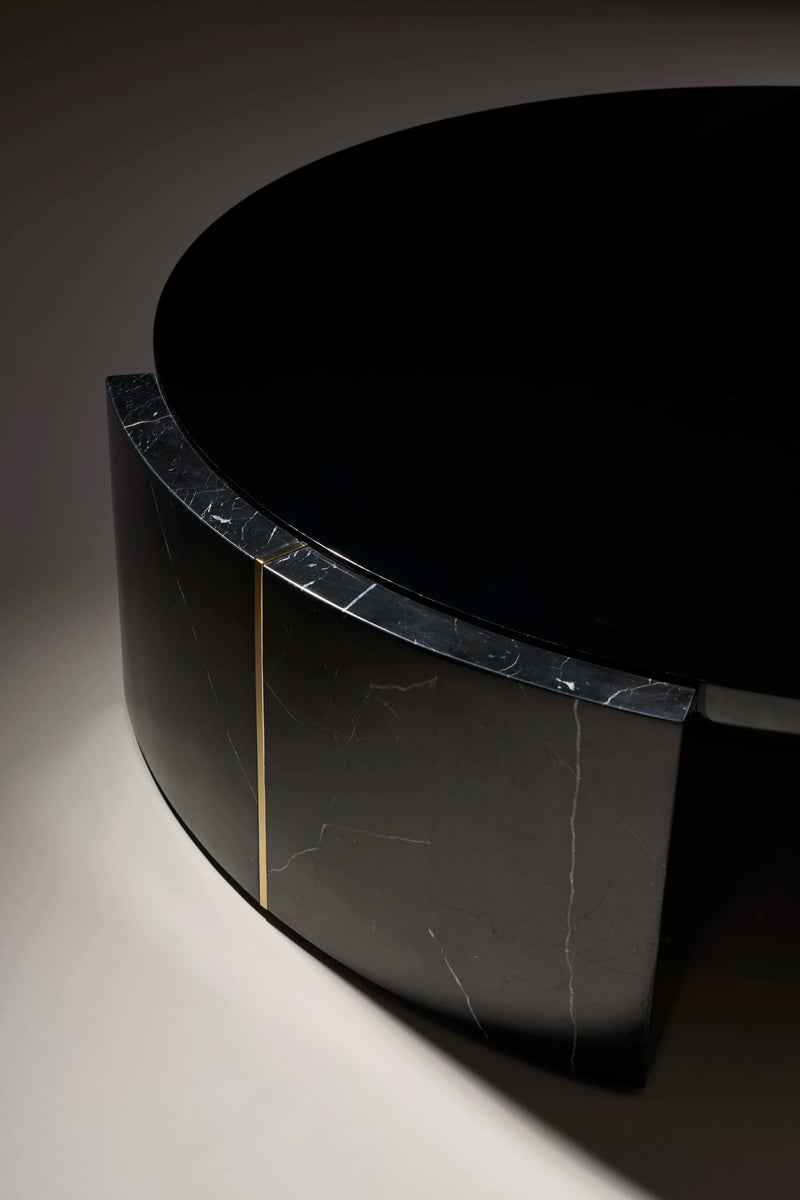 Overlap Round Cocktail Table Dark