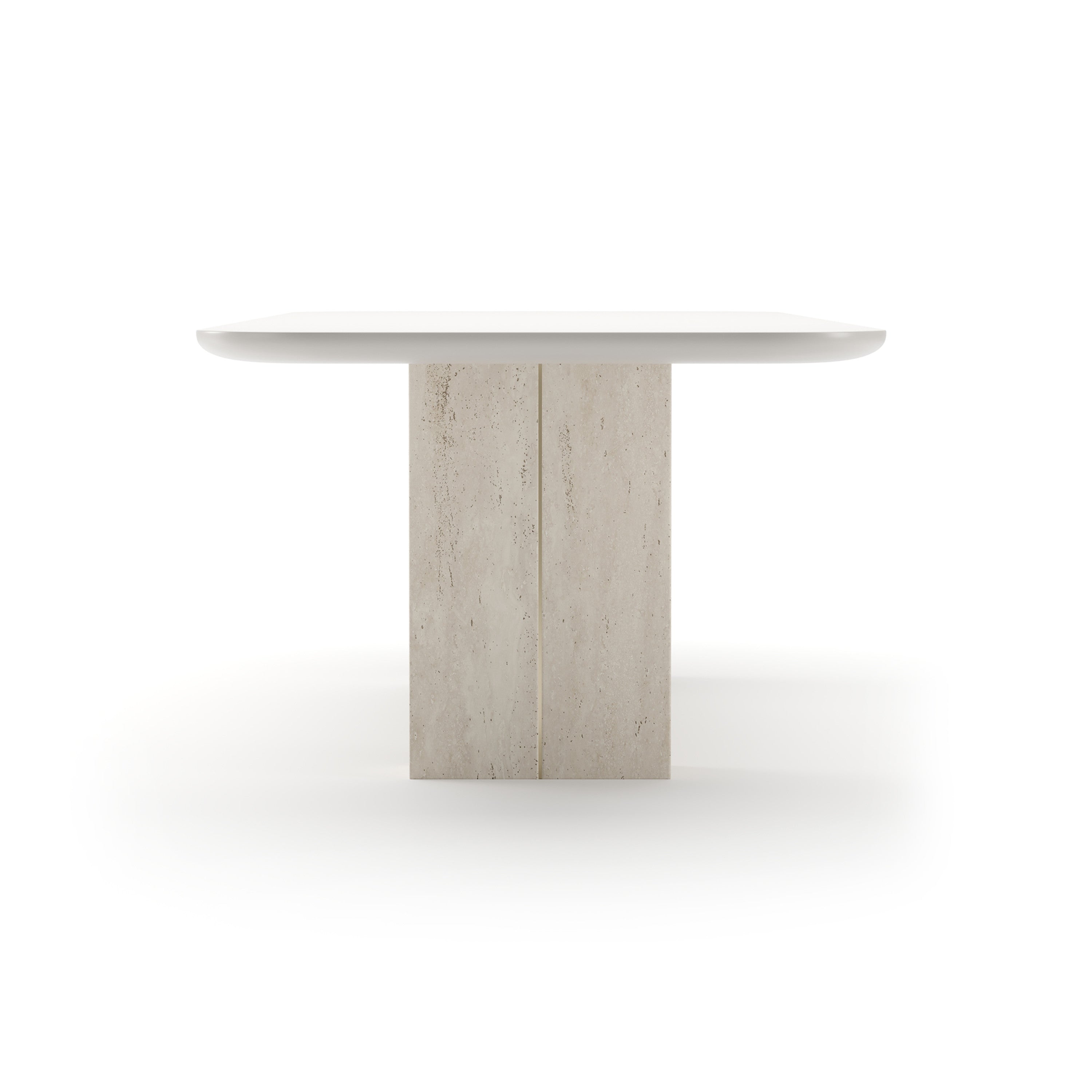 Overlap Rec Dining Table Base Light - 2nd angle