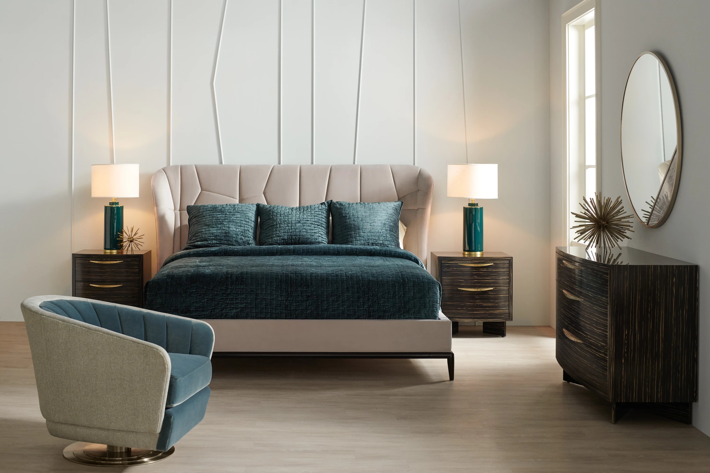 Vector Uph Bed - King in room - angle 3.0