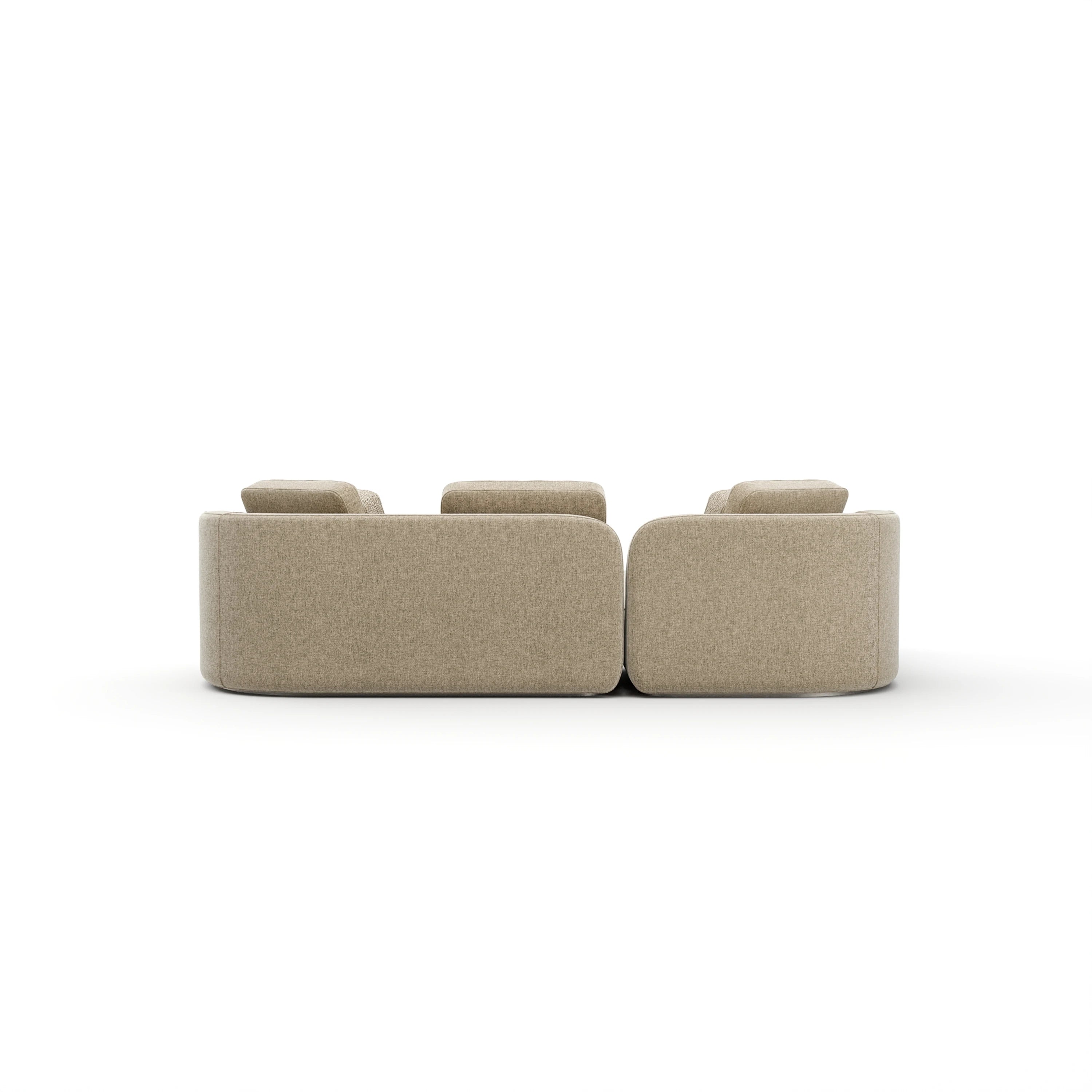 Sasso Left Chaise Sec - Oatmeal - 3rd angle