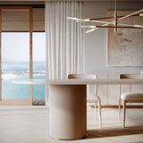 Rhythm  Oval Stone Top Dining Tbl - detail 2.0