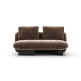 Overlap Armless Loveseat Dk Taupe - main image