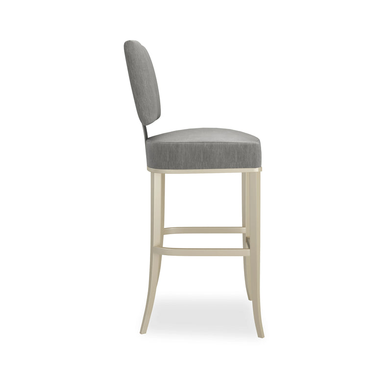 RESERVED SEATING BAR STOOL-PEWTER