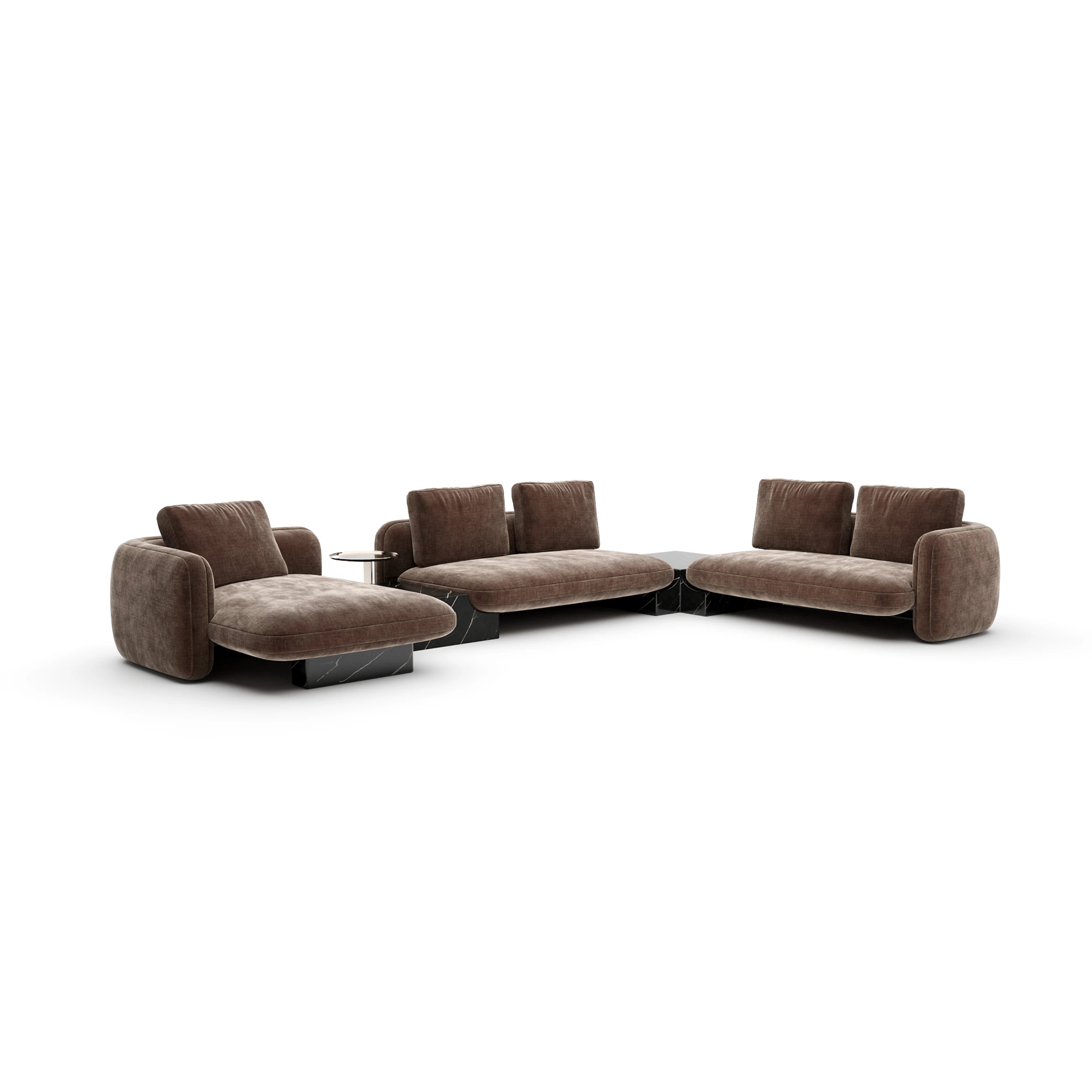 Overlap 5Pc Right Sectional Dark Taupe - main image