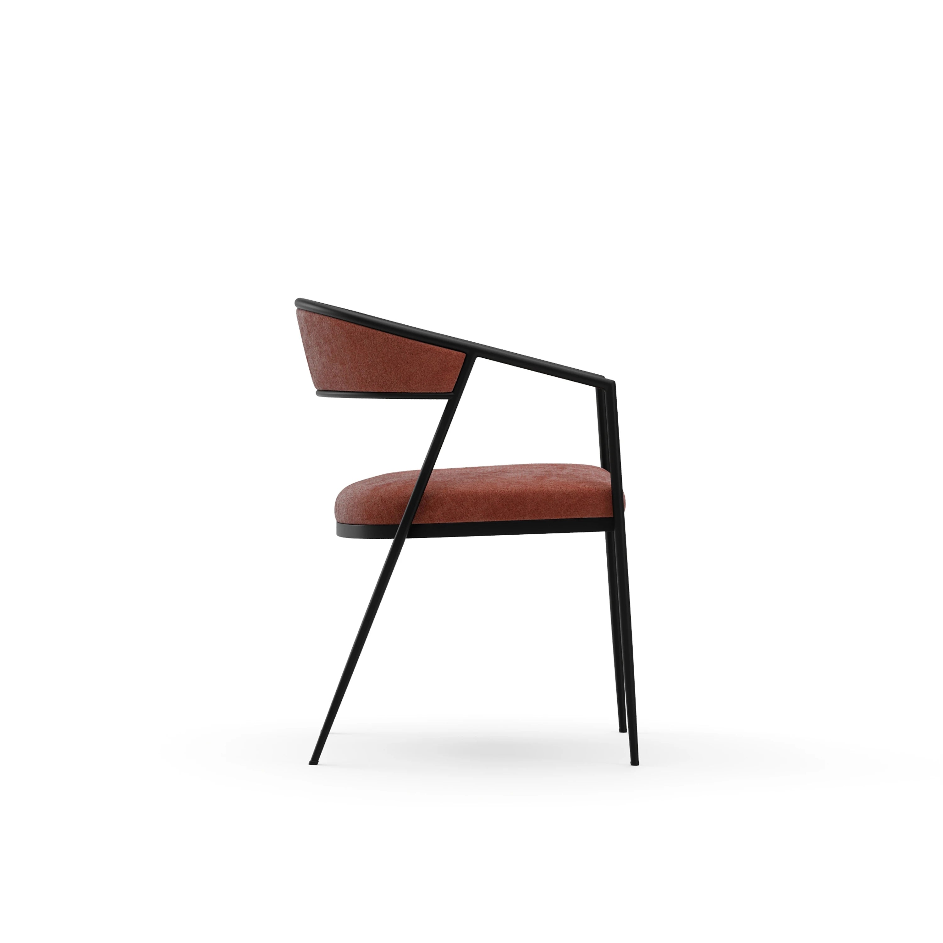 Dario Chocolate Arm Chair - Rouge - 2nd angle