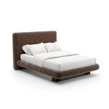 Overlap Uph Qn Bed Dark Taupe - main image