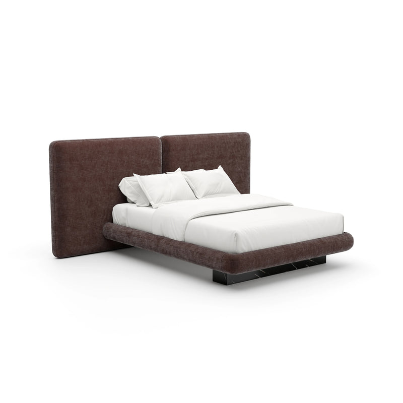 Overlap Uph 2 Pnl Qn Bed Hb Dk Taupe