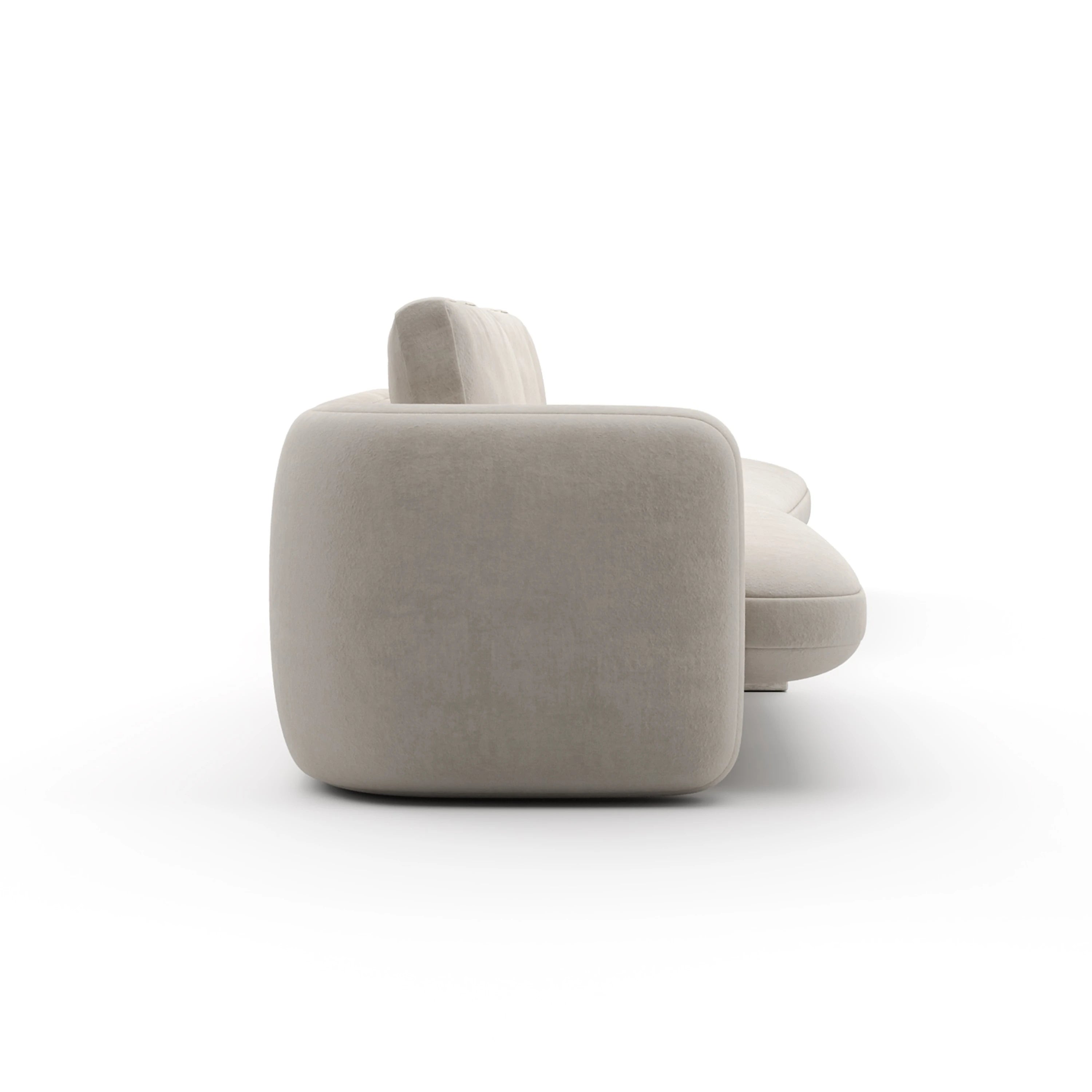 Overlap Right Bumper Sectional Ecru - 2nd angle