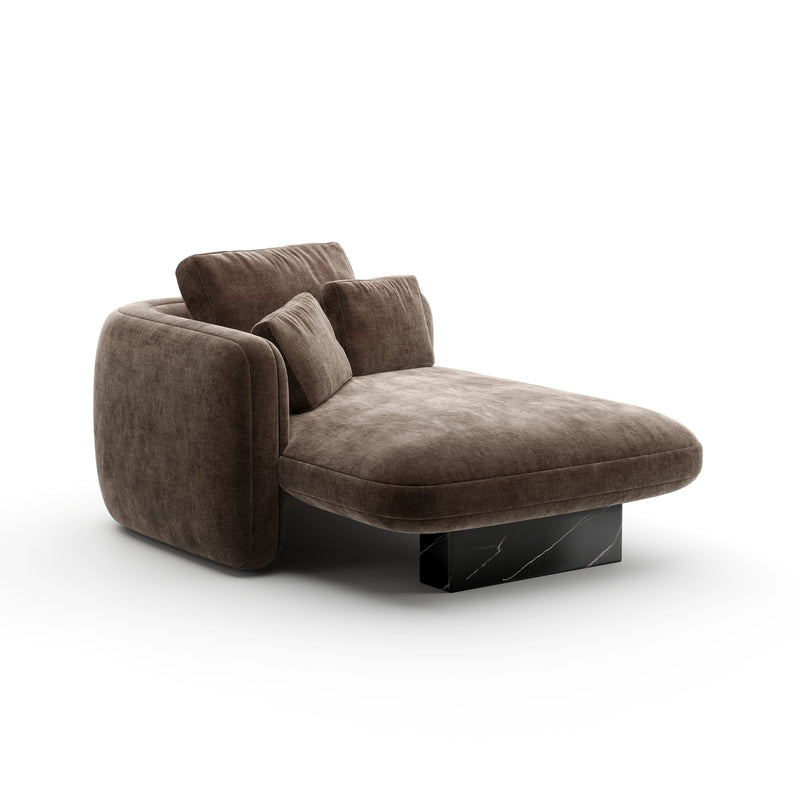 Overlap Laf Chaise Dark Taupe