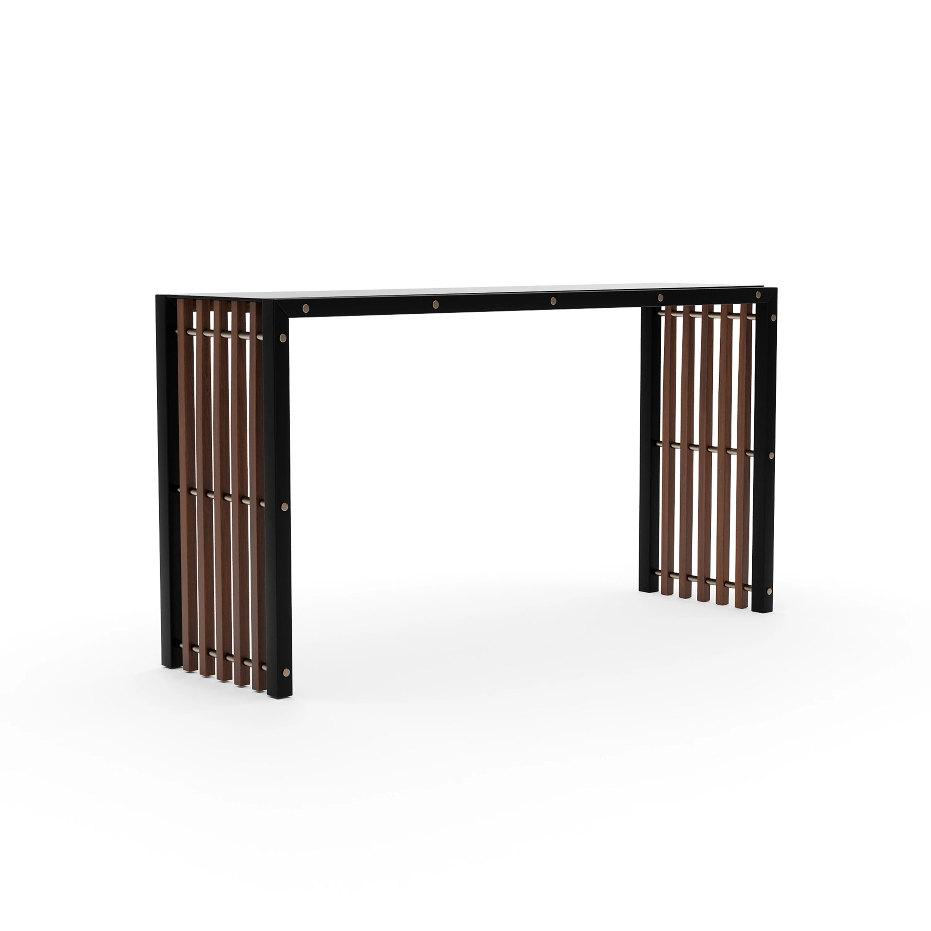Pinstripe Dark Console Table - main image