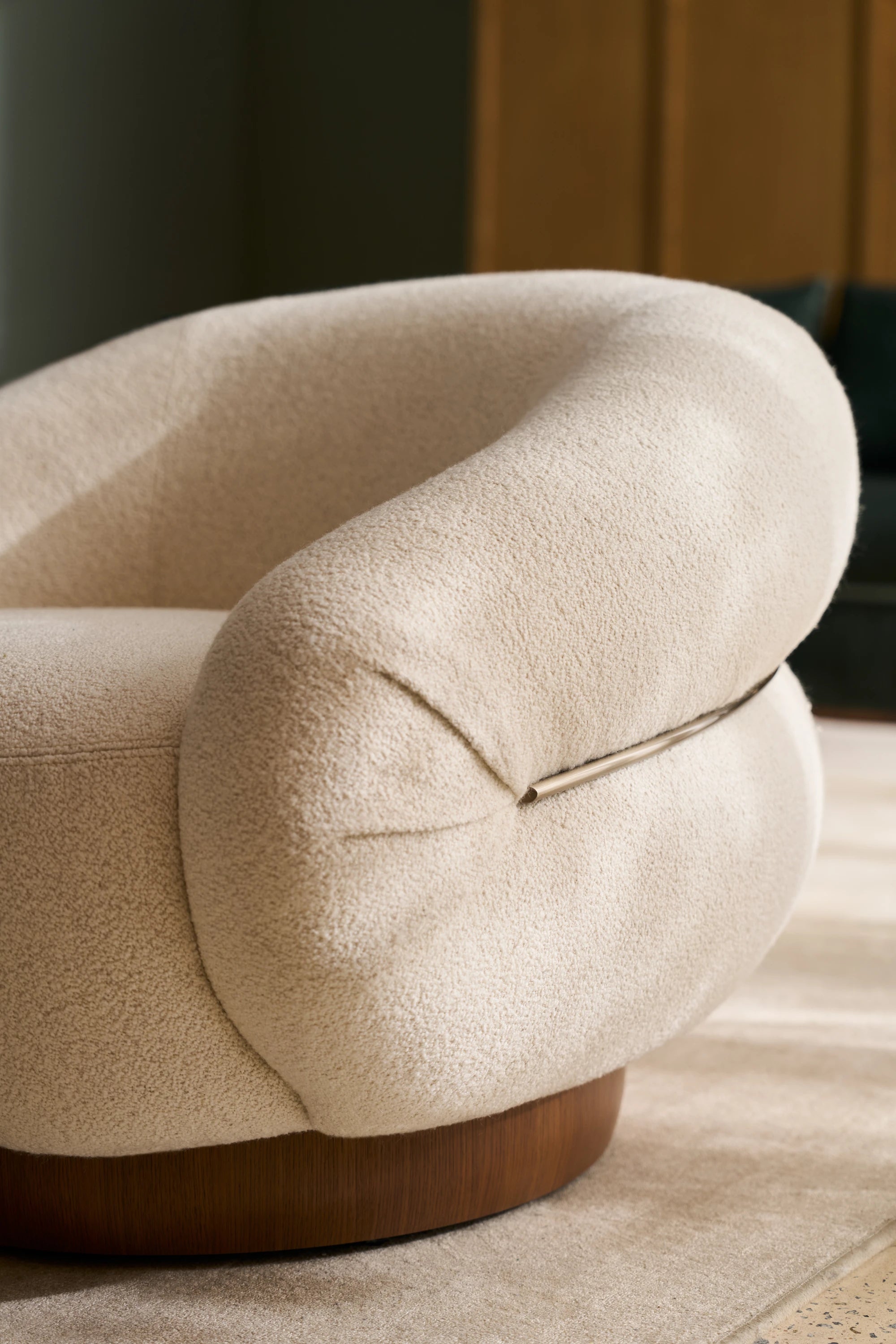 Smoosh Swivel Chair in room - angle 1