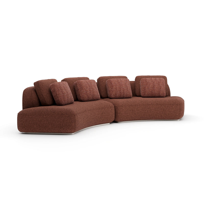 Sasso 2pc Curved  Sofa - Saffron