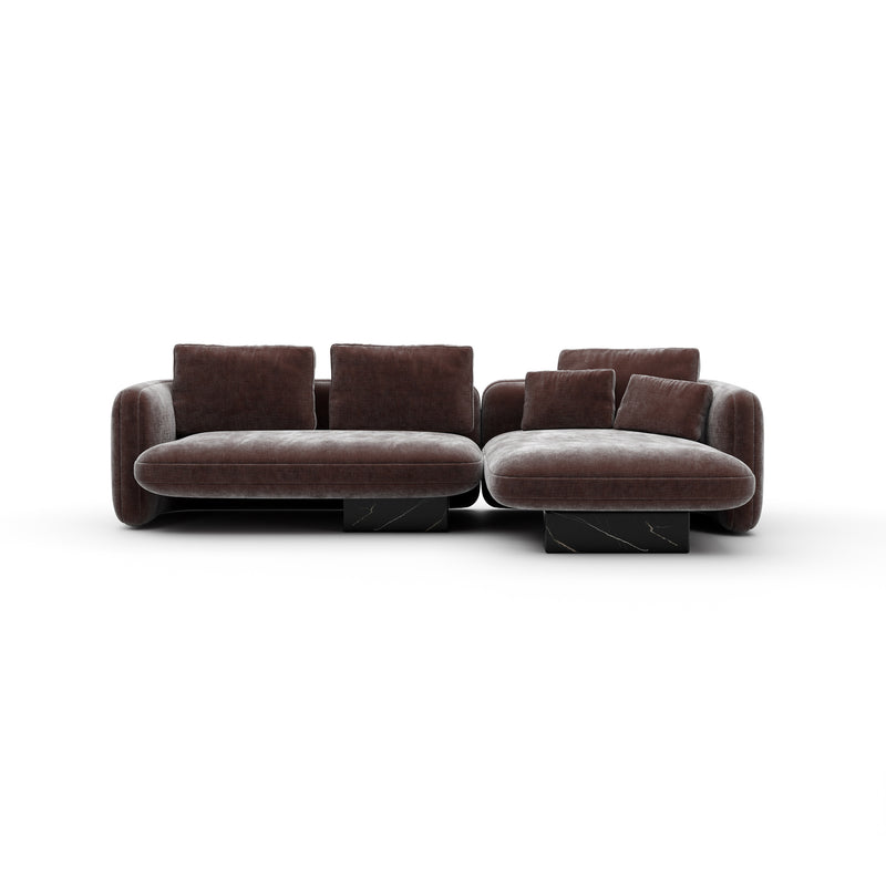 Overlap Right Chaise Sec Small Dk Taupe