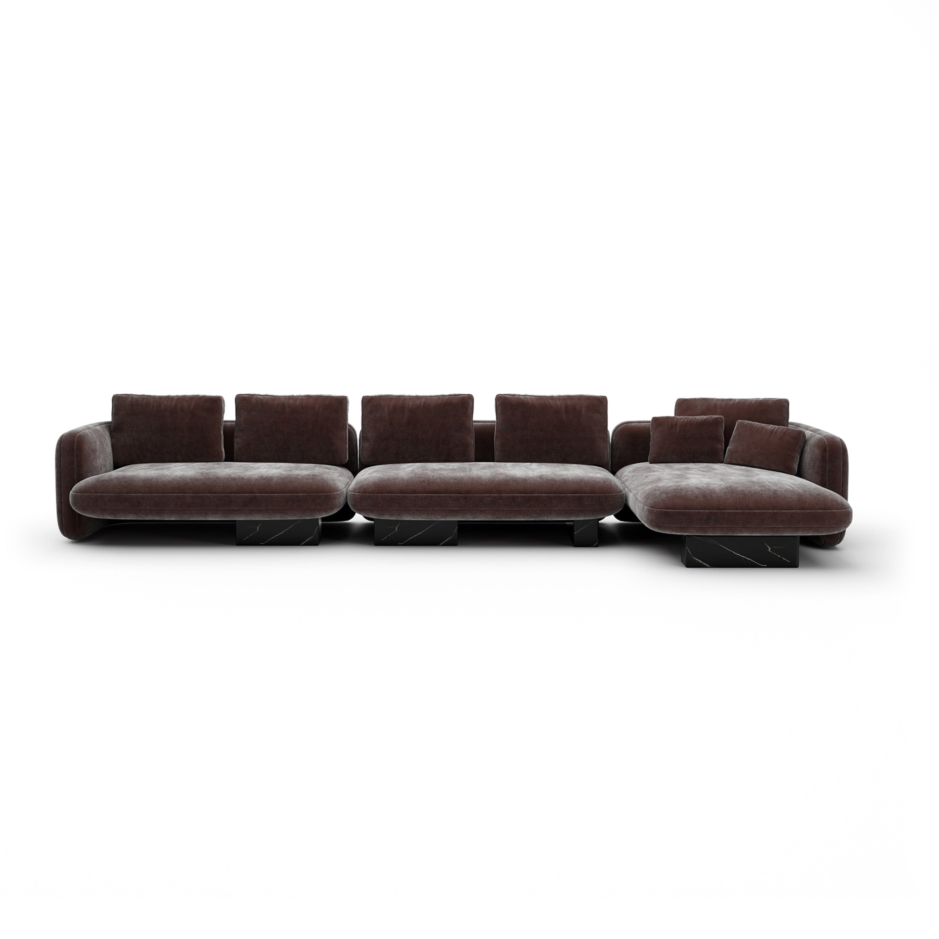 *Overlap Right Chaise Sec Large Dk Taupe - main image