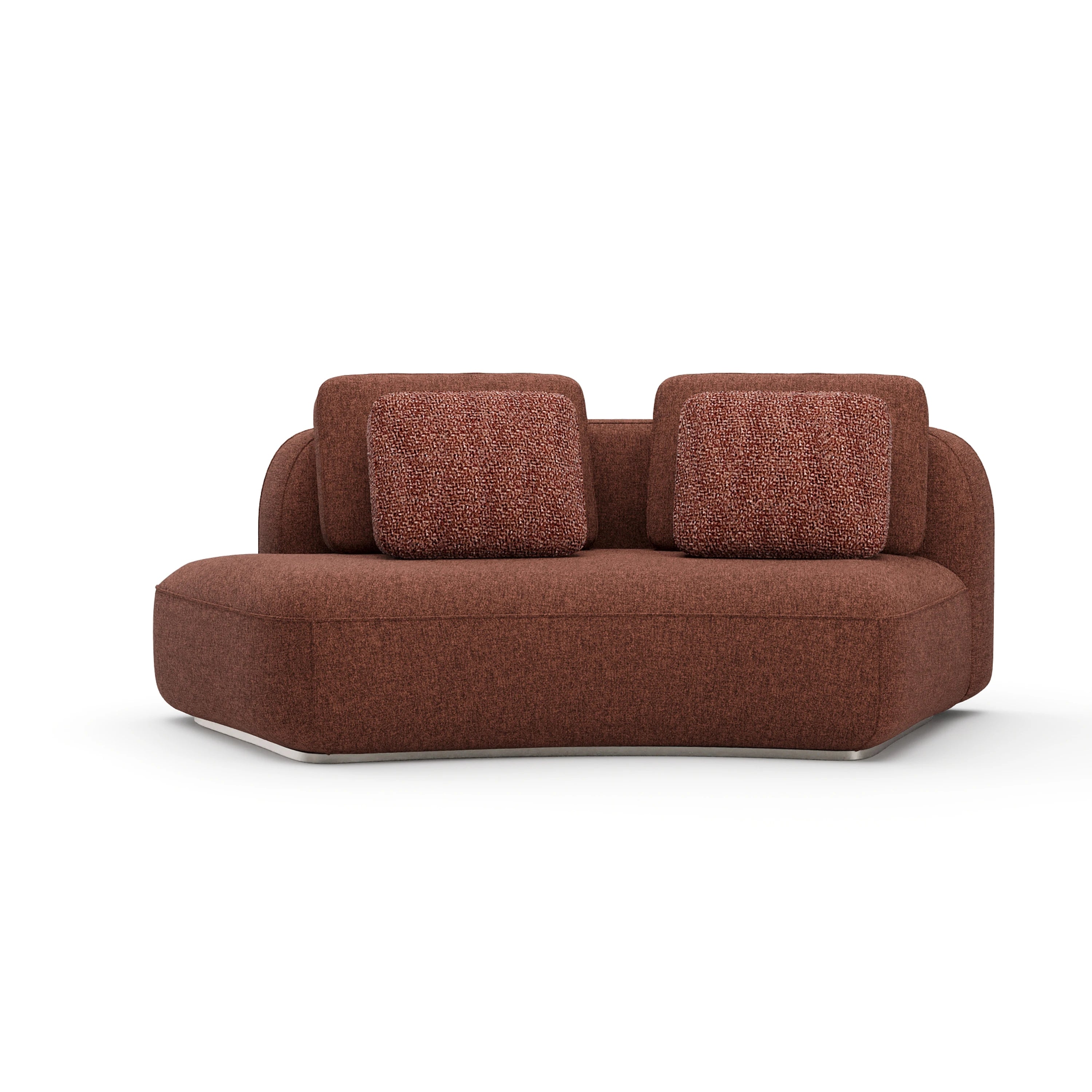 Sasso Laf Curved Armless Loveseat - Saff - primary image