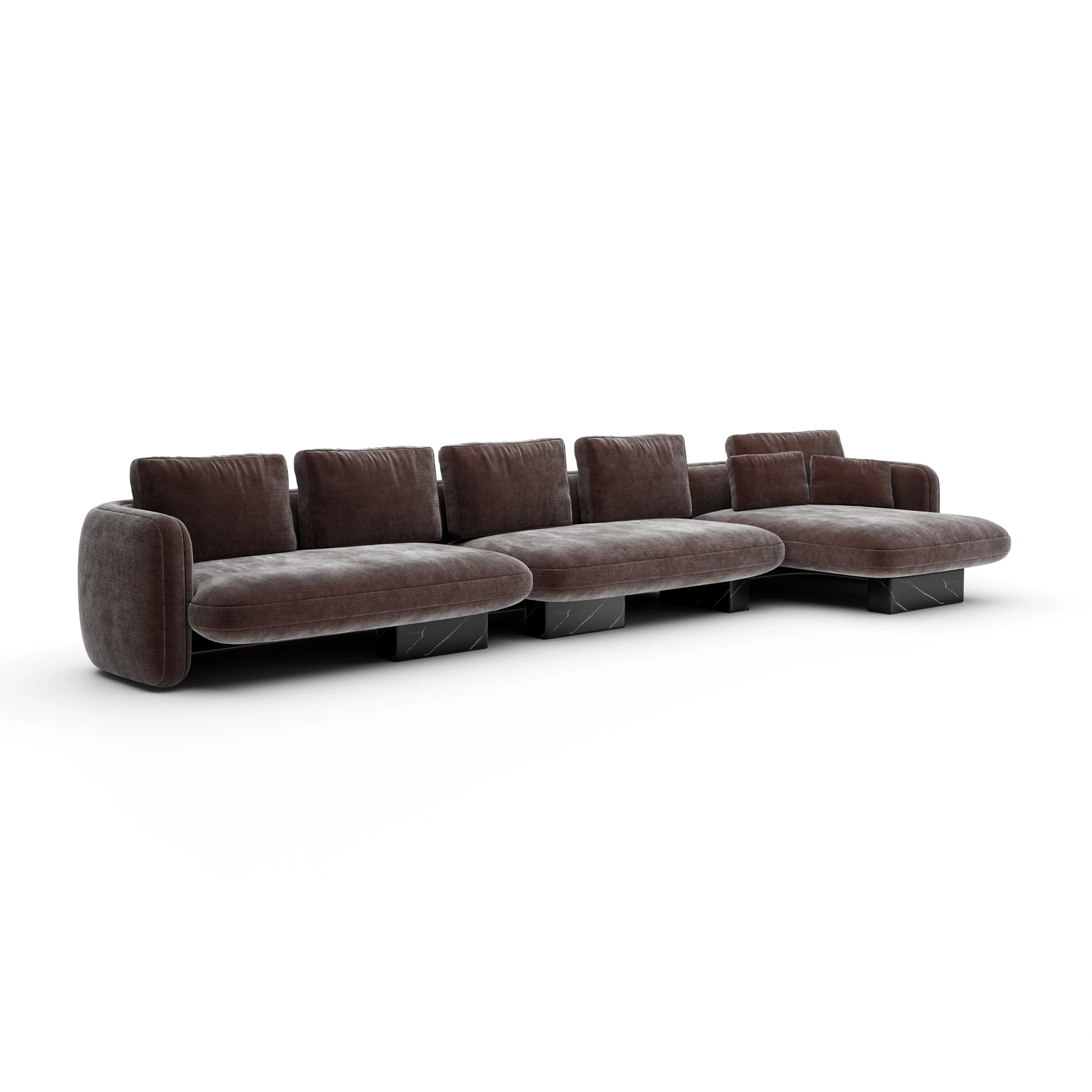 Overlap Right Chaise Sec Large Dk Taupe - main image