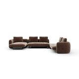 Overlap Large Lf Chaise Sec Dark Taupe - primary image