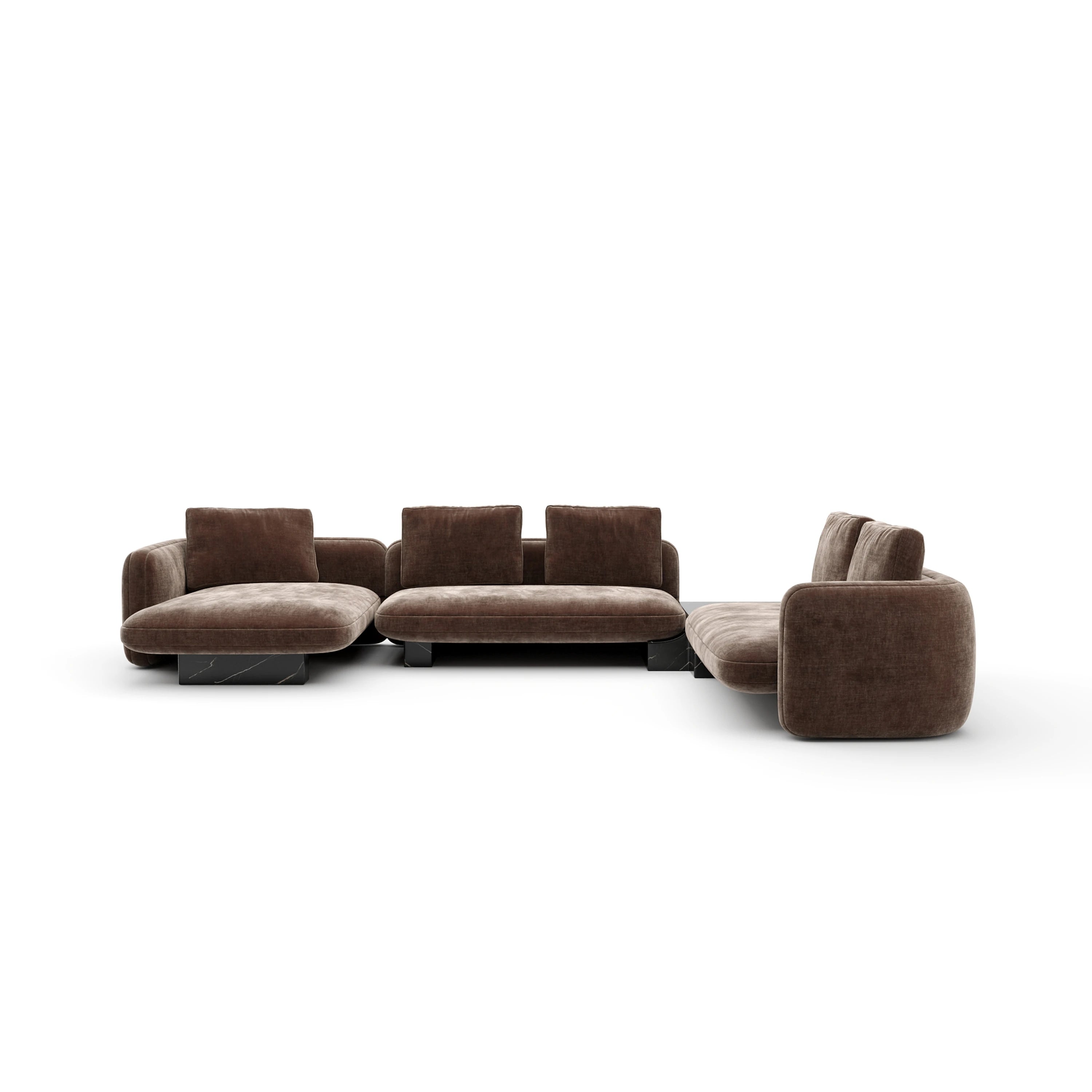 Overlap Large Lf Chaise Sec Dark Taupe - primary image