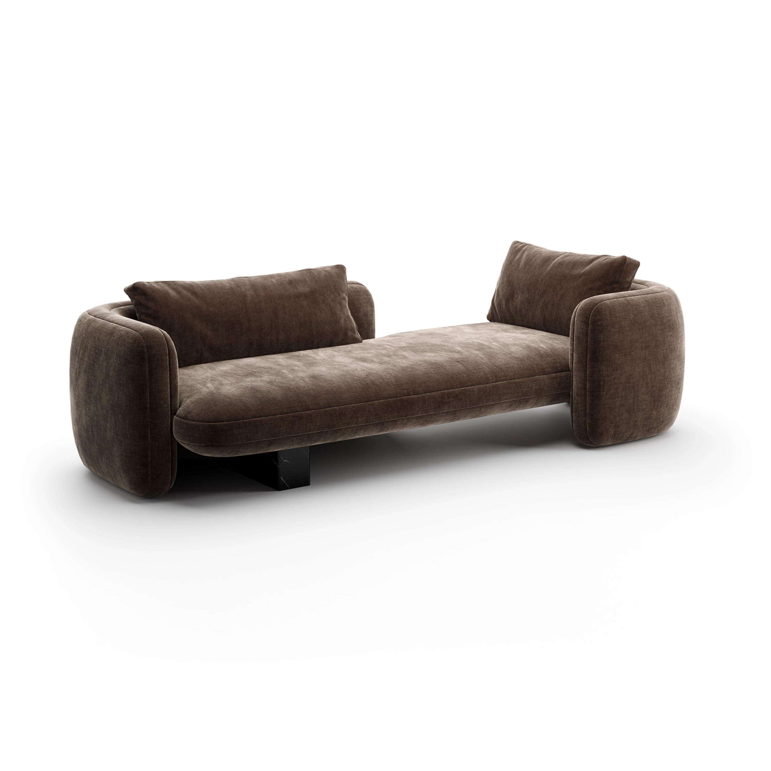 Overlap Bedroom Chaise Dark Taupe - main image
