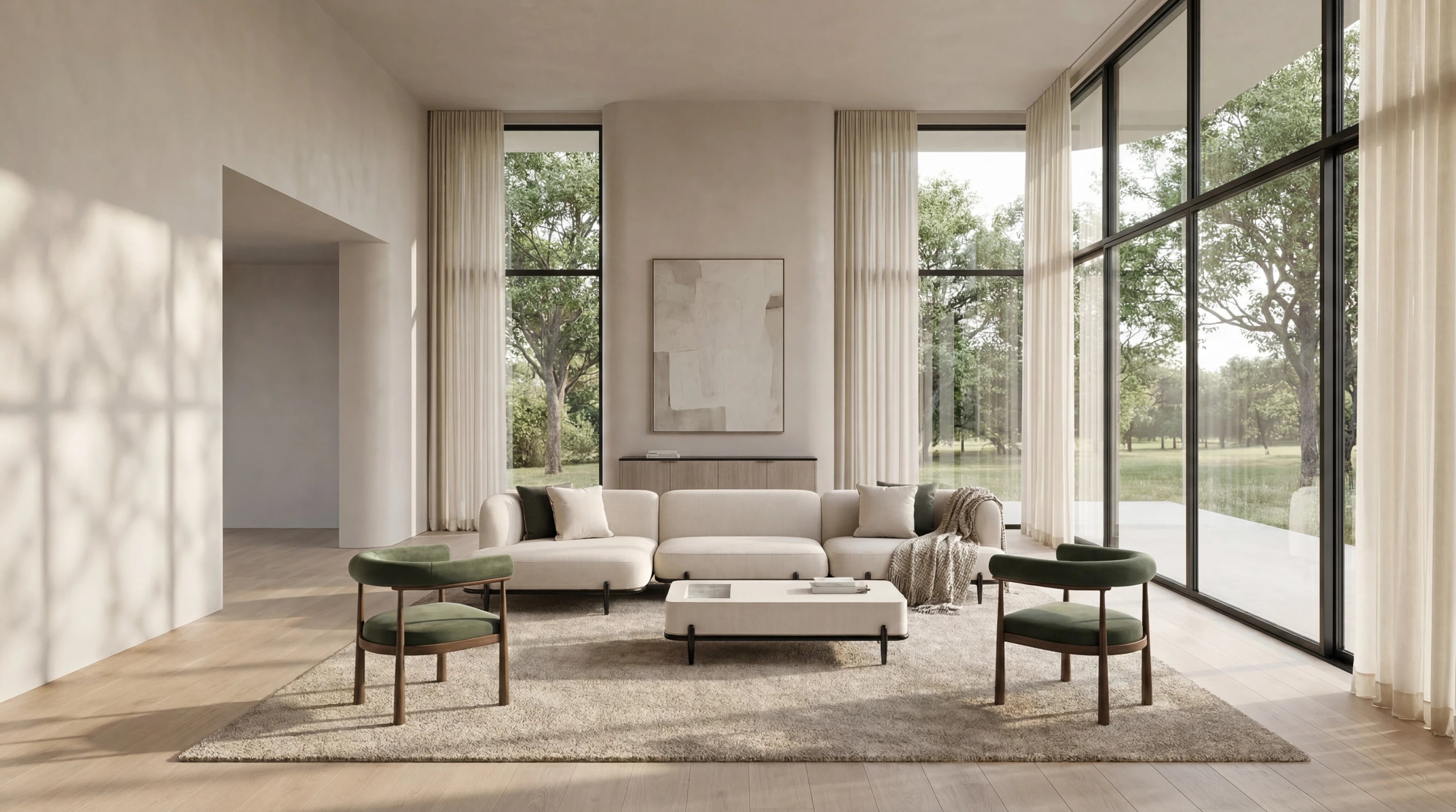 Madera Large Rt Chaise Sectional in room - angle 1